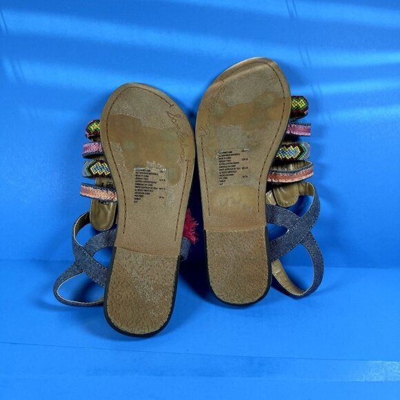 Sam Edelman Gigi Nancy EMB Multicolor Slingback Sandals Girls Shoes Size‎ 4 - Picture 6 of 8